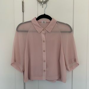 Aritzia Wilfred Blush Pink Shirt